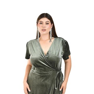 Foto 5 | Foto 5 | Vestido Envolvente de Terciopelo Roman Fashion para Mujer