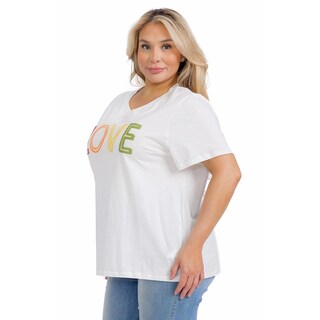 Foto 2 | Foto 2 | Playera Blanca Roman Fashion para Mujer