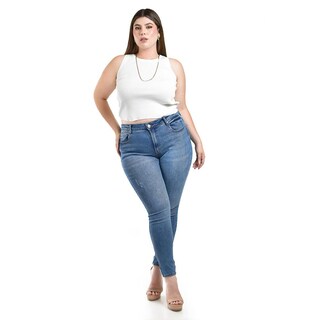 Foto 1 | Foto 1 | Jeans Skinny Roman Fashion Azul para Mujer