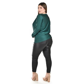 Foto 3 | Foto 3 | Blusa Roman Fashion Verde para Mujer