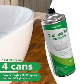 Foto 4 | Foto 4 | Paint Nadamoo En Aerosol Para Bañeras Y Azulejos 450 Ml Blanco 4 Latas - Venta Internacional.