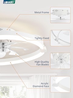 Foto 7 | Foto 7 | Ventilador De Techo Lediary De 20 Pulgadas Con Luz Regulable Y Control Remoto De 6 Velocidades - Venta Internacional.