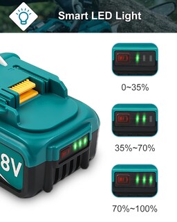 Foto 5 | Foto 5 | Batería Twupixy 18v 6.0ah Recargable Para Makita Bl1860b - Venta Internacional.