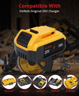 Foto 4 | Foto 4 | Batería Sfmakdz De 20 V 6 Ah Paquete Doble Para Herramientas Dewalt - Venta Internacional.