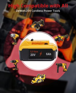 Foto 7 | Foto 7 | Batería Sfmakdz De 20 V 6 Ah Paquete Doble Para Herramientas Dewalt - Venta Internacional.
