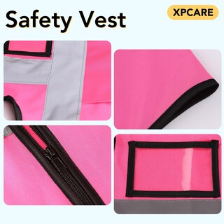 Foto 3 | Foto 3 | Chaleco Xpcare Con Cierre Reflectante De Seguridad Paquete De 2 Unidades Color Rosa Xl - Venta Internacional.