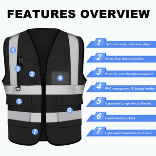 Foto 4 | Foto 4 | Chaleco Xpcare Con 2 Bolsillos Reflectantes De Seguridad Talla Xxl - Venta Internacional.
