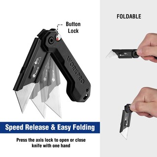 Foto 5 | Foto 5 | Minimaquinilla De Afeitar Plegable Workpro Edc Con Clip Para Cinturón - Venta Internacional.