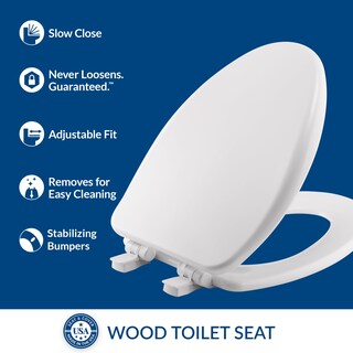 Foto 2 | Foto 2 | Asiento De Inodoro Bemis Alesio Ii De Madera Con Cierre Lento Alargado Blanco - Venta Internacional.