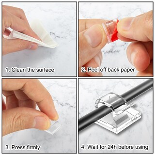 Foto 5 | Foto 5 | Soporte Autoadhesivo Transparente Para Cables Clips Suoundey 200 Unidades - Venta Internacional.