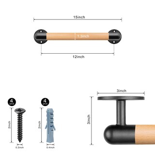 Foto 7 | Foto 7 | Pasamanos Seleware De 38 Cm En Madera Para Escalera Con Base Metálica - Venta Internacional.