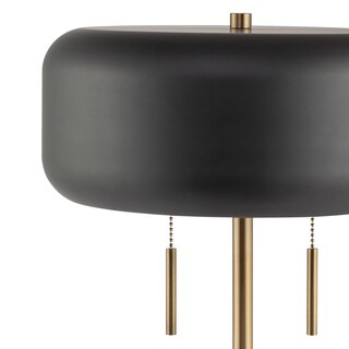 Foto 5 | Foto 5 | Lámpara Globe Novogratz De 22 Pulgadas 2 Luces Gris Metalizado Doble Tirador - Venta Internacional.