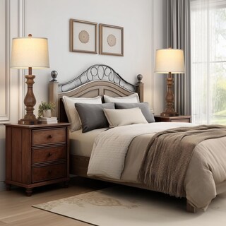 Foto 5 | Foto 5 | Lámpara Cinkeda 29'' Vintage Estilo Granja Con Puertos Usb Y Toma Ac Juego De 2 - Venta Internacional.
