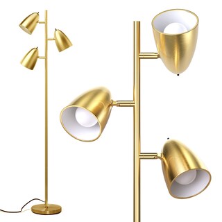Foto 1 | Foto 1 | Lámpara De Pie Addlon Tree 3 Luces Led Ajustables Latón Dorado - Venta Internacional.