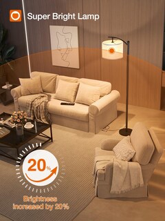 Foto 5 | Foto 5 | Lámpara De Pie Addlon Con Mando A Distancia Regulable Led De 9 W Negro Y Beige - Venta Internacional.