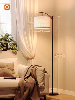 Foto 6 | Foto 6 | Lámpara De Pie Addlon Con Mando A Distancia Regulable Led De 9 W Negro Y Beige - Venta Internacional.