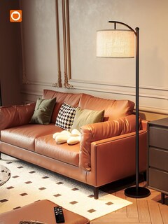 Foto 7 | Foto 7 | Lámpara De Pie Addlon Con Mando A Distancia Regulable Led De 9 W Negro Y Beige - Venta Internacional.