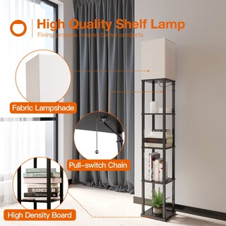 Foto 4 | Foto 4 | Lámpara De Pie Addlon Estante De 5 Niveles Con Bombilla Led De 3 Cct - Venta Internacional.