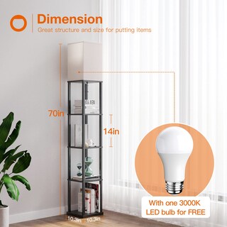 Foto 5 | Foto 5 | Lámpara De Pie Addlon Estante De 5 Niveles Con Bombilla Led De 3 Cct - Venta Internacional.