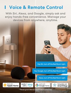 Foto 5 | Foto 5 | Enchufe Eléctrico Meross Smart Plug Mini 15 A  Paquete De 2 Unidades  Wi-fi - Venta Internacional.