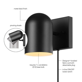Foto 5 | Foto 5 | Lámpara De Pared Light Fixture Globe 65000098 Color Negro Mate 1 Luz - Venta Internacional.