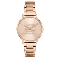 Reloj Para Mujer Lacoste Crocorigin 2001234 Dorado 35 Mm Brazalete
