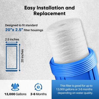 Foto 6 | Foto 6 | Filtro De Agua Pureplus Ppw20 De 5 Micras 20 X 6 5 Cm Sedimentos - Venta Internacional.