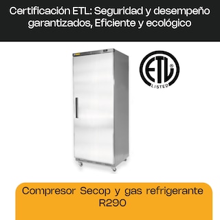 Foto 6 | Foto 6 | Conservador Vertical de Congelados, Capacidad de 23 Pies Cúbicos, Acero Inoxidable, Puerta Reversible, CONVESOL-23