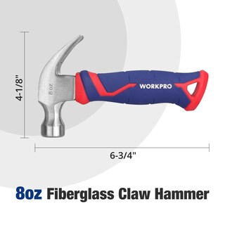 Foto 2 | Foto 2 | Cabezal De Acero Forjado Hammer Workpro Con Mango De Fibra De Vidrio De 8 Oz - Venta Internacional.