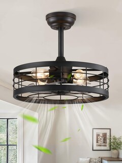 Foto 1 | Foto 1 | Ventilador De Techo Lediary Control Remoto Sin Aspas 18 Pulgadas Con Jaula Negra - Venta Internacional.