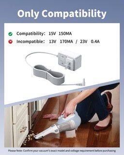 Foto 4 | Foto 4 | Cargador De Cable De Alimentación Superer 15v Para Aspiradora Black & Decker - Venta Internacional.