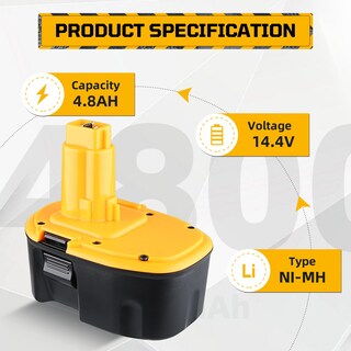 Foto 2 | Foto 2 | Batería Ni-mh De 14 4 V 4 8 Ah Paquete De 2 Unidades De Repuesto Para Dewalt - Venta Internacional.
