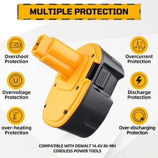 Foto 6 | Foto 6 | Batería Ni-mh De 14 4 V 4 8 Ah Paquete De 2 Unidades De Repuesto Para Dewalt - Venta Internacional.