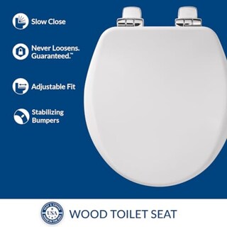 Foto 2 | Foto 2 | Asiento De Inodoro Bemis Alesio Con Bisagras Cromadas De Cierre Lento Color Blanco - Venta Internacional.
