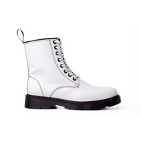 Botas Offlander Tipo Militar Piel Napa Blanco