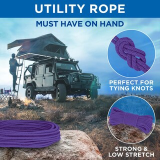 Foto 6 | Foto 6 | Cuerda De Algodón Teceum 5 Mm De Diámetro 30 M Morada Resistente - Venta Internacional.