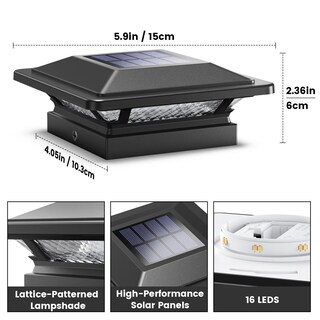 Foto 4 | Foto 4 | Luces Solares Tipo Poste Sidinlar 4x4 Impermeables 16 Led 2 Modos - Venta Internacional.