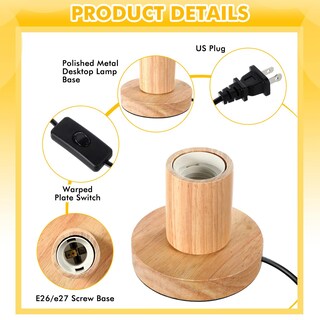 Foto 4 | Foto 4 | Base De Lámpara Metálica Pulida Tuanse 2 Pzas Color Madera 110v 1.8 M - Venta Internacional.