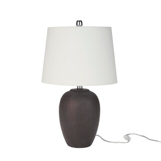 Foto 2 | Foto 2 | Maceta De Cerámica Con Pantalla Color Morado Oscuro 23 Pulgadas De Lamp Nourison Home - Venta Internacional.