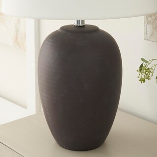 Foto 5 | Foto 5 | Maceta De Cerámica Con Pantalla Color Morado Oscuro 23 Pulgadas De Lamp Nourison Home - Venta Internacional.