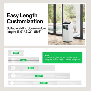 Foto 4 | Foto 4 | Kit De Ventilación Portátil Con Aire Acondicionado Vivosun Para Puerta Corredera Ajustable De 43 A 225 Cm - Venta Internacional.