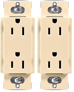 Foto 1 | Foto 1 | Enchufe Eléctrico Dúplex Lutron Claro De 15 Amperios Color Marfil Paquete De 2 - Venta Internacional.