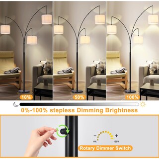 Foto 3 | Foto 3 | Lámpara De Pie Dinglilighting Arco De 3 Luces 200 Cm Color Negro Regulable - Venta Internacional.