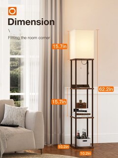Foto 5 | Foto 5 | Lámpara De Pie Addlon Con 2 Puertos Usb  Toma De Corriente Y Mando A Distancia - Venta Internacional.