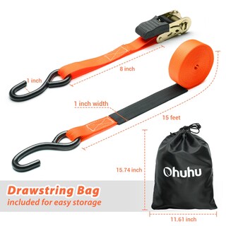 Foto 4 | Foto 4 | Juego De 8 Correas De Amarre Ohuhu De 15 Pies Con Capacidad De Carga De 227 Kg - Venta Internacional.