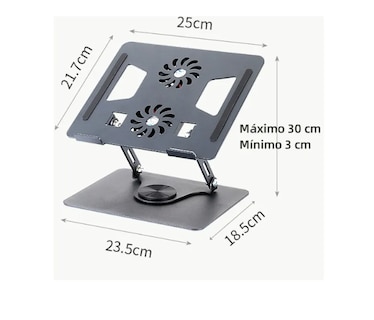 Foto 3 | Foto 3 | Base Soporte Xtellar Para Portátil Ajustable Con Enfriador Gamer