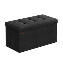 Banco de Almacenamiento SongmicsHome Negro 76 cm