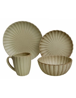 Foto 1 | Foto 1 | Juego De Vajilla De Cerámica De 16 Piezas. Incluye 4 Platones 4 Platos De Postre 4 Bowls Y 4 Tazas. Ideal Para La Vida Diaria.