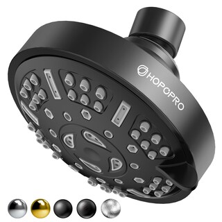 Foto 1 | Foto 1 | Cabezal De Ducha Hopopro De 4.1 Pulgadas Negro Mate 9 Modos De Rociado - Venta Internacional.