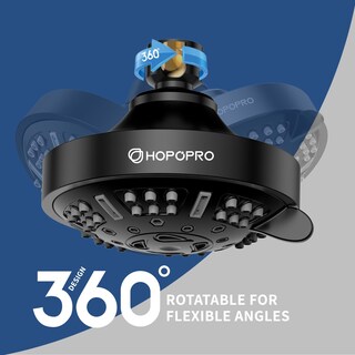 Foto 3 | Foto 3 | Cabezal De Ducha Hopopro De 4.1 Pulgadas Negro Mate 9 Modos De Rociado - Venta Internacional.
